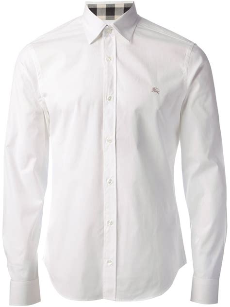 burberry mens shirt white mens collered with sig burberry|Men’s Designer Shirts .